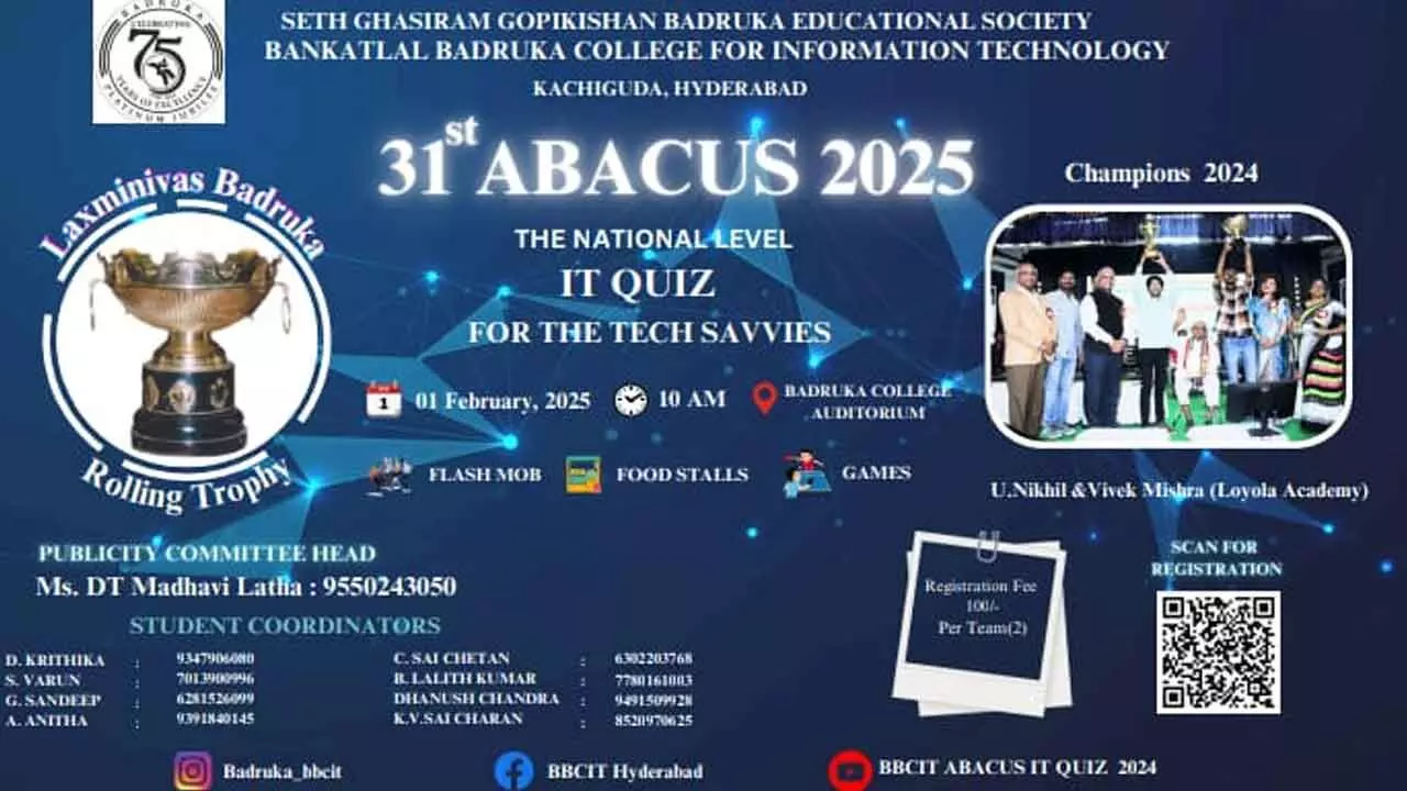 31st ABACUS-IT Quiz held at Bankatlal Badruka College highlights innovation and knowledge