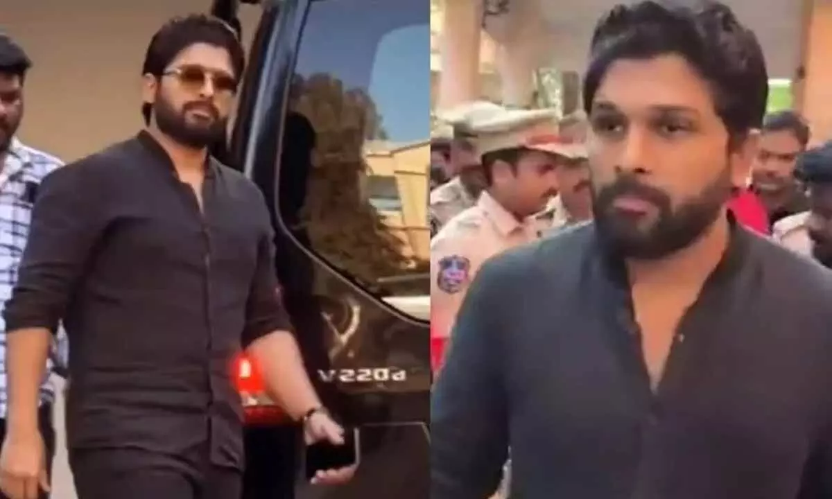 Allu Arjun stops by Chikkadpally police station to meet bail terms