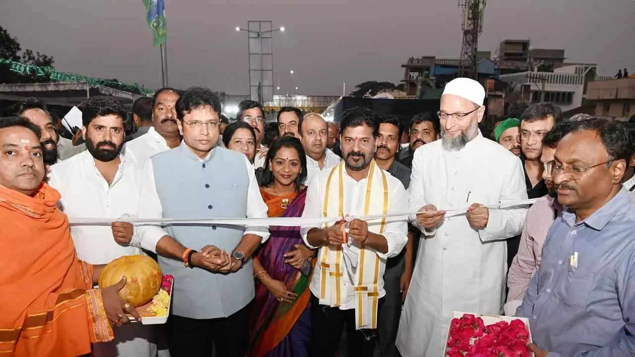 CM Revanth inaugurates six-lane Aramghar-Zoo Park flyover for public use