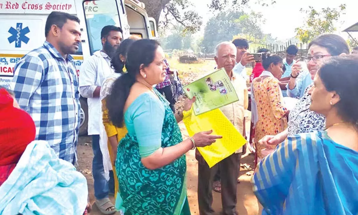 DMHO inspects tribal health center and anganwadi