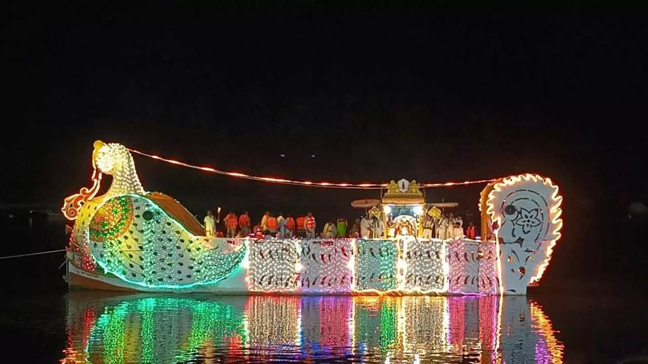 Grand celebration of Teppotsavam in Bhadrachalam