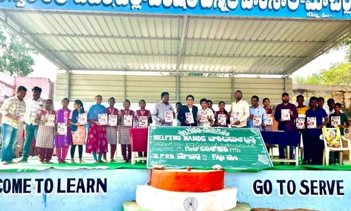 Helping Hands Trust Provides Study Materials to 3,000 Students in Gattu Mandal