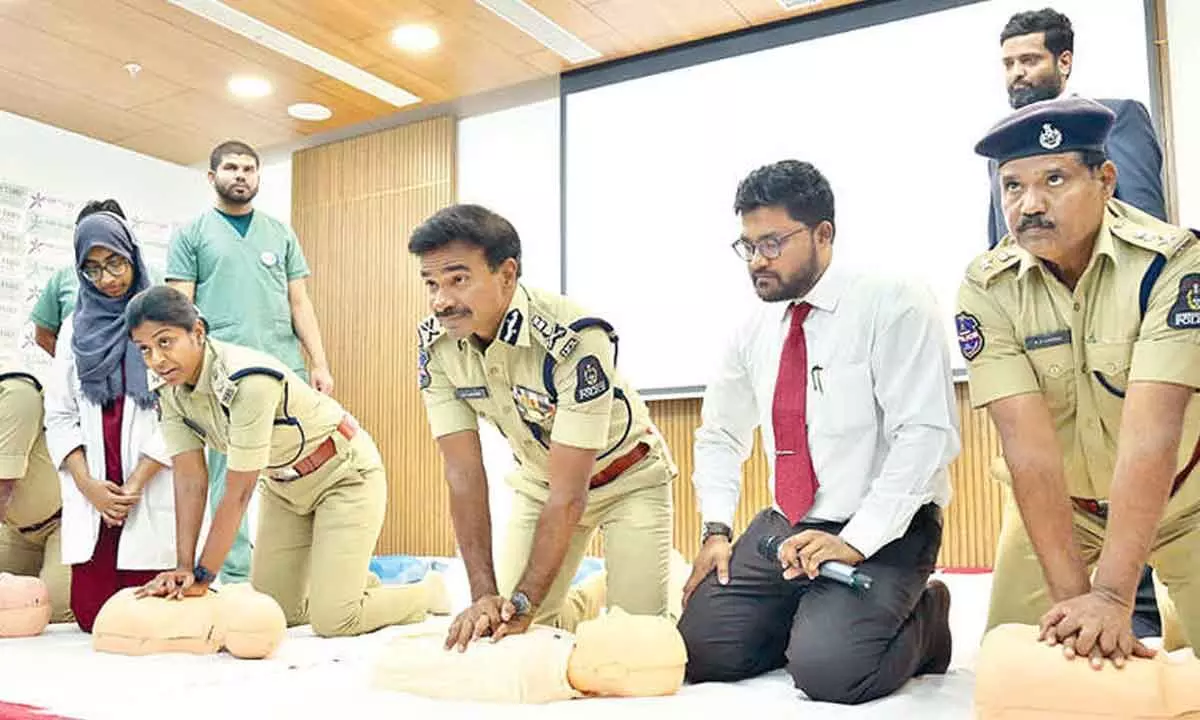 Khaki-clad officers trained in CPR basics