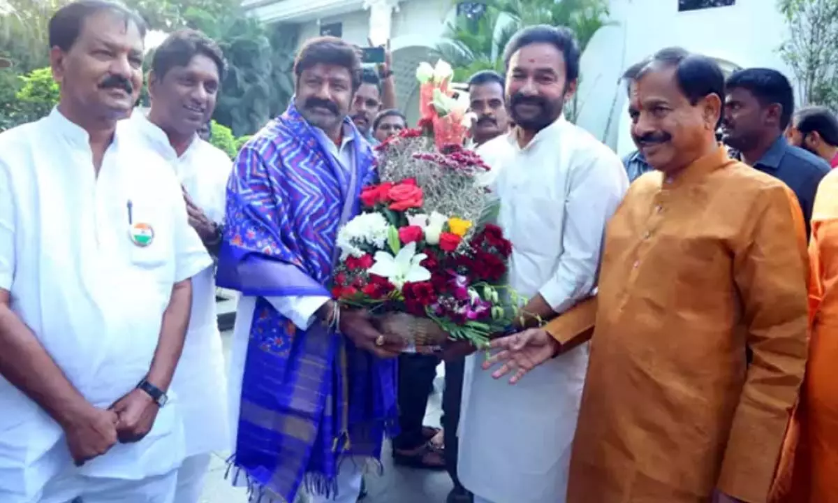 Kishan Reddy Visits Balakrishna's Home to Offer Congratulations