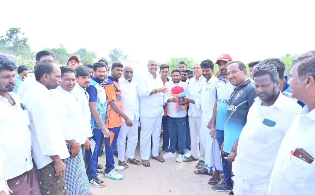 MLA Bandla Krishna Mohan Reddy Launches NPL Season-4 Cricket Tournament in Netivanipalli