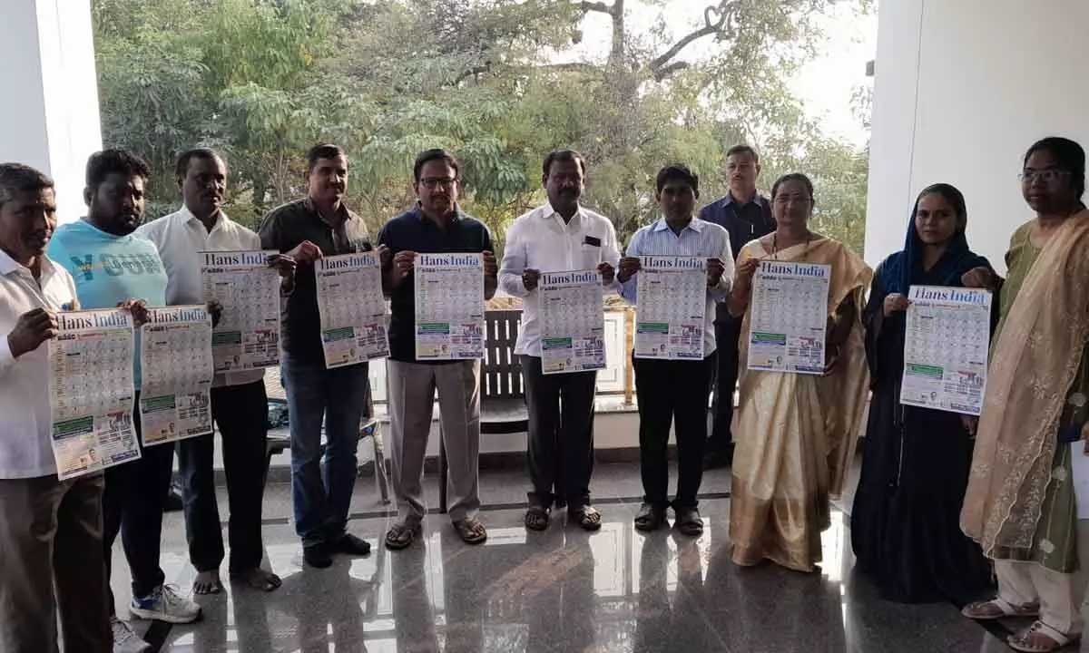 MLA Yennam launches Hans India New Year Calendar in Mahabubnagar