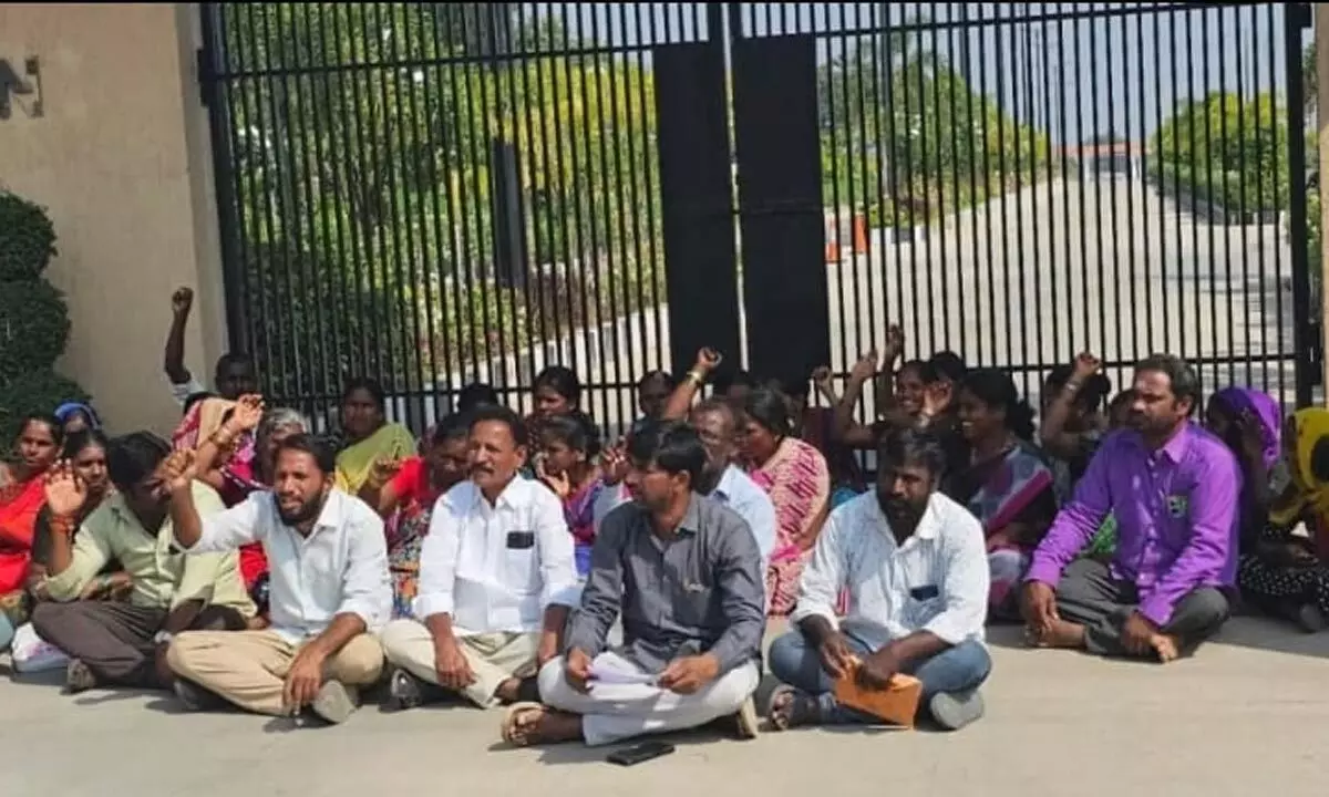 Pilligundla Colony Residents Demand Justice in Temple Land Dispute