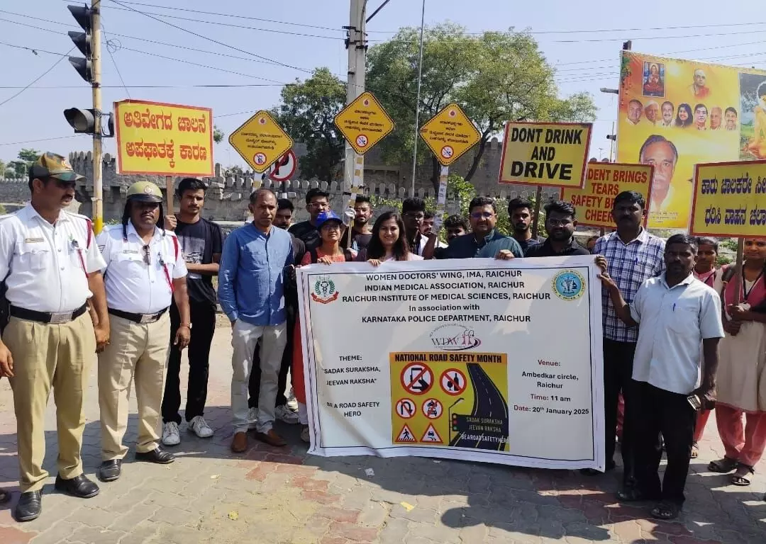 Raichur Launches Road Safety Campaign to Encourage Safe Driving