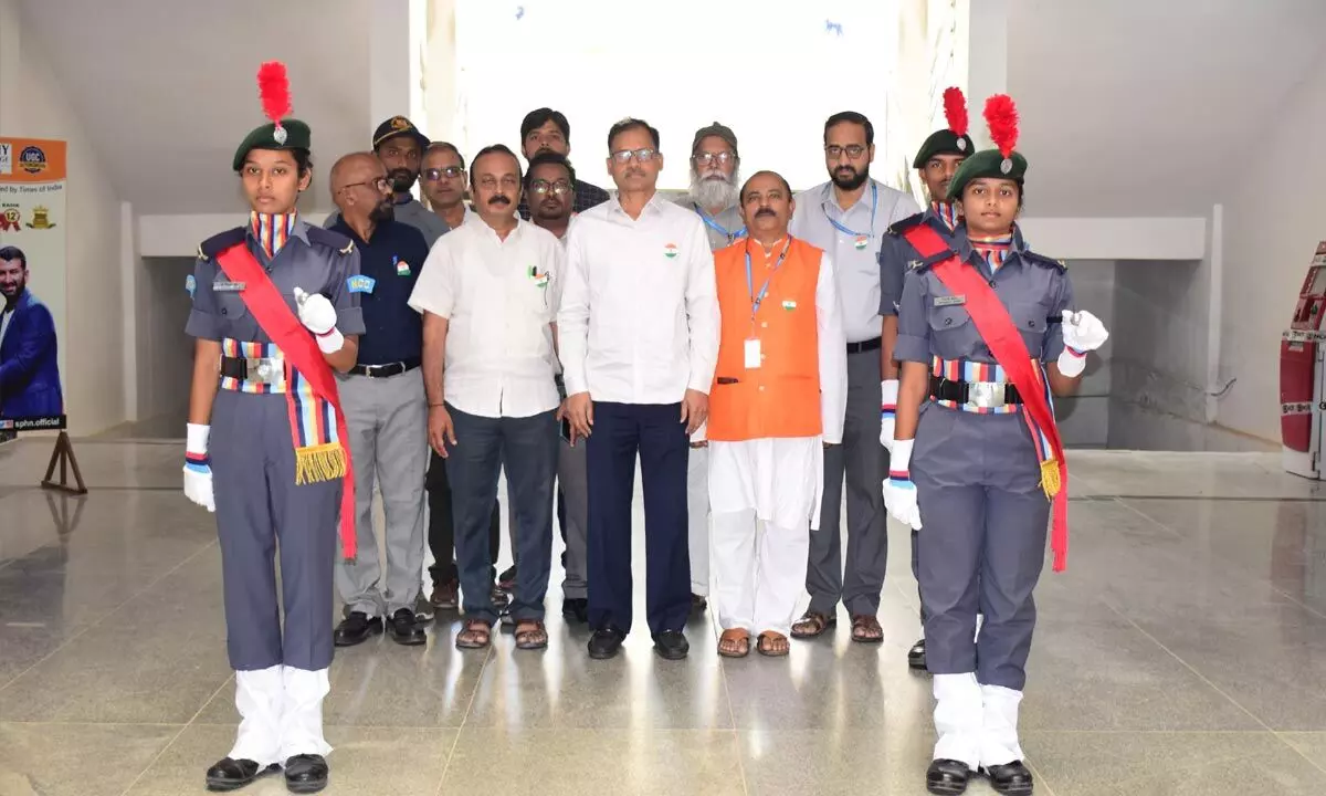 Republic Day celebrated with enthusiasm at Sphoorthy Engineering College in Hyderabad on January 26