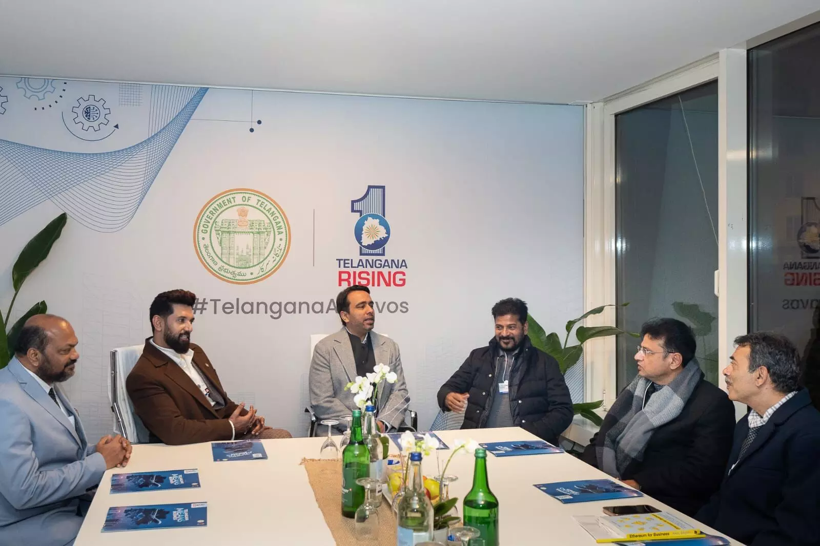 Telangana Pavilion Thrives at Davos as CM Revanth Reddy Drives Investment Discussions