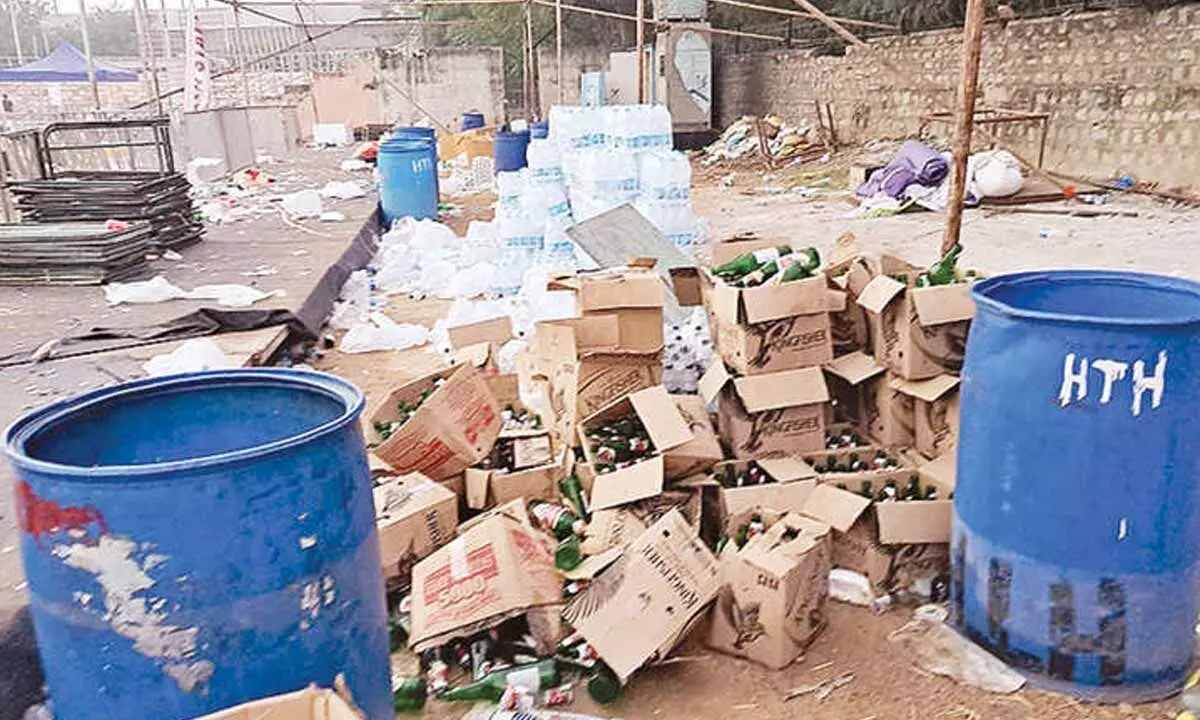 Uppal residents upset over trash left after New Year's Eve bash