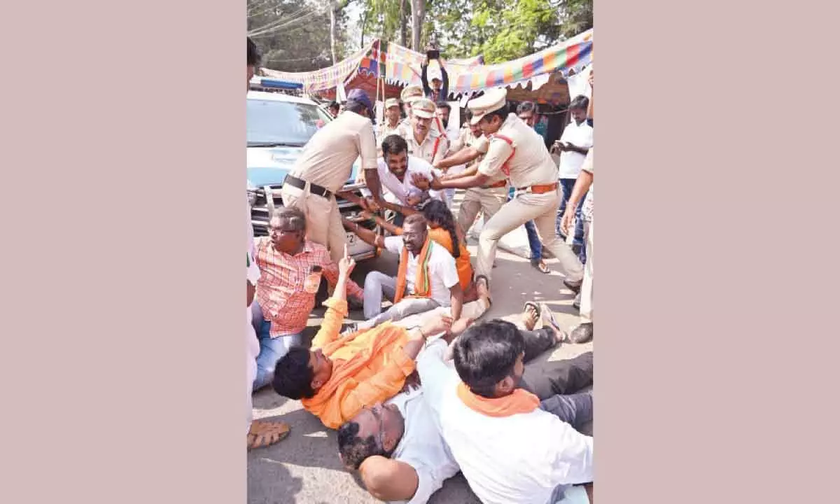 BJP leaders taken into custody during MLC polls