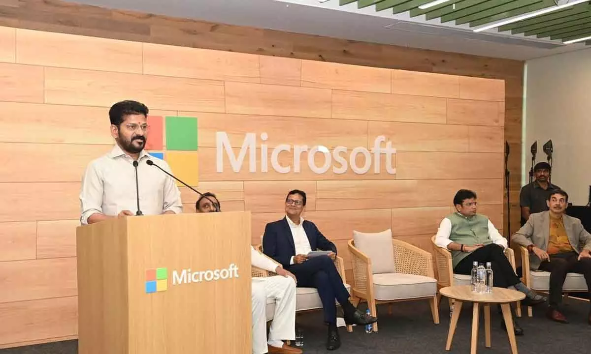 CM Revanth Reddy Opens Microsoft’s New Hyderabad Campus, Announces Major AI Investment