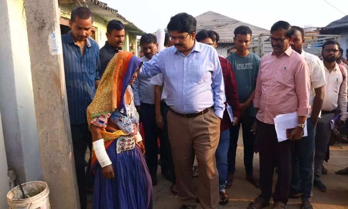 Collector helps install transformer