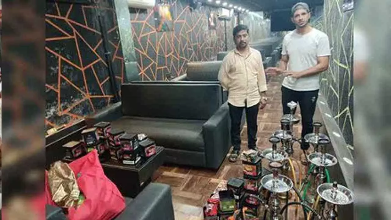 Hyderabad police raid hookah parlour, arrest two