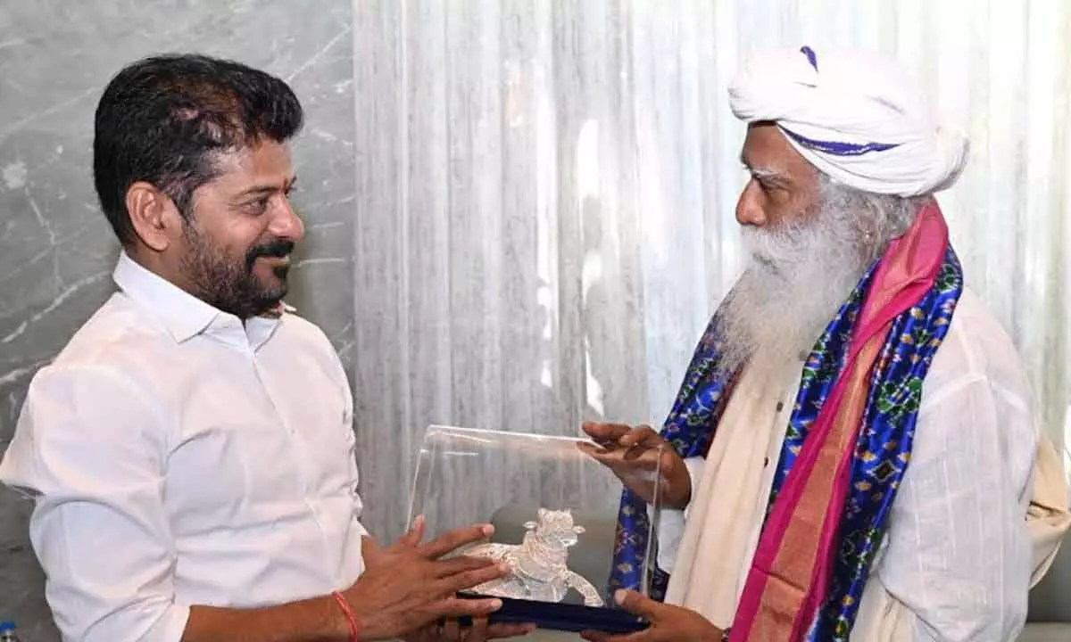 Sadhguru Meets Telangana Chief Minister Revanth Reddy in Hyderabad