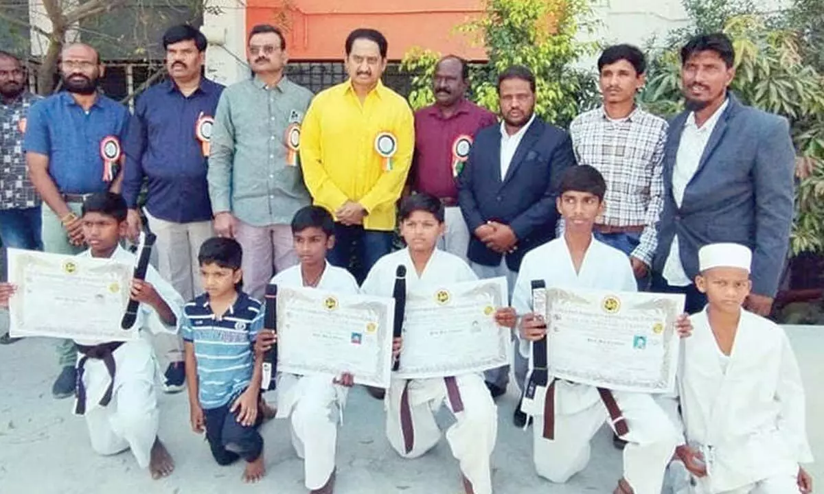 Young karate athletes win awards