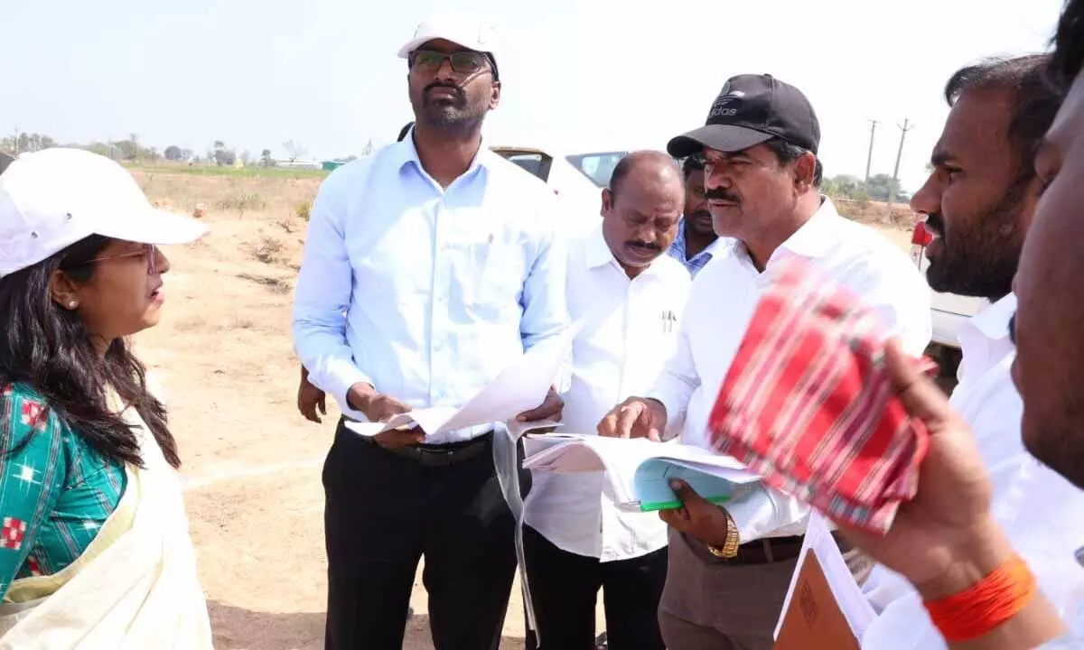 Collector Reviews Mandal Complex Construction Sites in Narayanpet