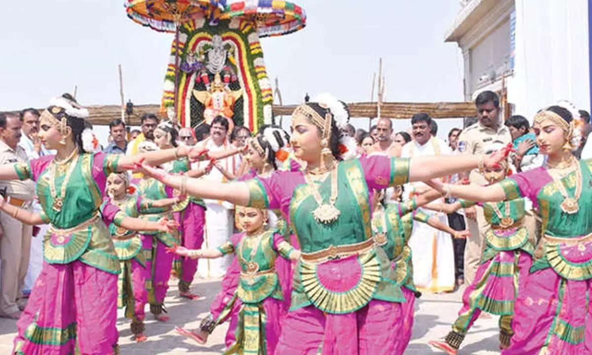 Garuda Seva conducted at Yadagirigutta