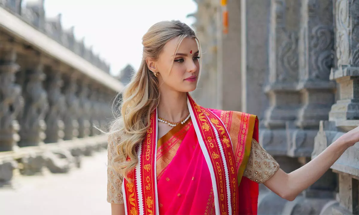 Miss World 2024 Krystyna Pyszková Visits Yadagirigutta to Explore Telangana’s Cultural Heritage